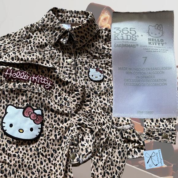 365 Kids from Granimals x Hello Kitty Sanrio 2020 Cheeta Jacket Kids Sz 7 - Picture 1 of 11